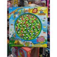 Hộp đồ chơi Câu cá có nhạc 9259 - 45 con cá màu sắc sinh động, tặng kèm pin, phù hợp cho trẻ em vui chơi và phát triển kỹ năng.