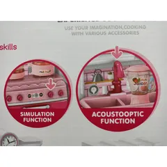 Hộp Tủ Bếp Nấu Ăn Hello Kitty - Đồ Chơi Âm Nhạc và Ánh Sáng - Món Quà Dễ Thương Cho Bé Yêu