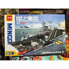 Mô hình tàu sân bay MINGDI 0888 - Bộ lắp ghép Lego thú vị cho trẻ em, đồ chơi sáng tạo và phát triển tư duy