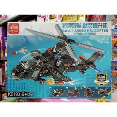 Hộp lê gô lắp ghép mô hình máy bay trực thăng K0193