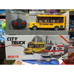 Xe Ô Tô Điều Khiển Từ Xa School Bus 4 Chiều - Đèn Phát Sáng 240, Tặng Kèm Pin - Đồ Chơi Trẻ Em Thích Hợp