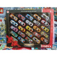 Hộp đồ chơi 25 chiếc Xe ô tô SUPER CAR chạy bằng bánh đà - Đồ chơi điện cho trẻ em, quà tặng hấp dẫn cho các bé yêu thích ô tô