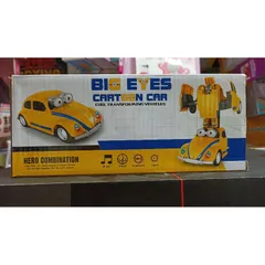 Mô hình Xe ô tô chạy pin biến hình thành Robot, có nhạc và đèn phát sáng 9921 (tặng kèm pin)