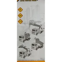 Mô hình Xe ô tô công trình 4 chiếc Bánh đà 838 - Đồ chơi trẻ em phát triển tư duy sáng tạo