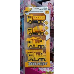 Mô hình Xe ô tô công trình 4 chiếc Bánh đà 838 - Đồ chơi trẻ em phát triển tư duy sáng tạo