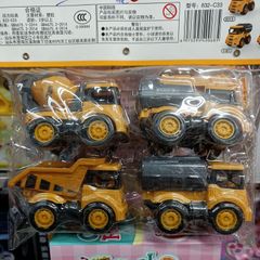 Bộ Đồ Chơi Xe Ô Tô Công Trình Chạy Bánh Đà - Combo 4 Chiếc Ngẫu Nhiên Cho Trẻ Em - Đồ Chơi Điều Khiển Từ Xa Thú Vị