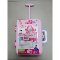 Hộp đồ chơi 2in1 Vali Kéo và Bàn Trang Điểm 6606 - Đồ Chơi Trang Điểm Sáng Tạo cho Bé Gái