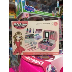 Hộp đồ chơi Trang điểm Makeup Sweet với máy sấy tay phát sáng 768-7 - Đồ chơi trang điểm ngẫu nhiên cho bé gái