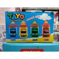 Hộp Đồ Chơi 4 Xe Ô Tô Buýt TAYO The Little Bus - Đồ Chơi Giáo Dục Cho Trẻ Em, Quà Tặng Vui Nhộn