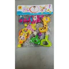 Bộ đồ chơi Lúc lắc 697-2 cho trẻ sơ sinh và trẻ nhỏ - Gồm 6 chi tiết màu sắc ngẫu nhiên, Xe lắc an toàn và thú vị cho bé