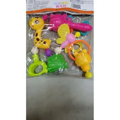 Bộ đồ chơi Lúc lắc 697-2 cho trẻ sơ sinh và trẻ nhỏ - Gồm 6 chi tiết màu sắc ngẫu nhiên, Xe lắc an toàn và thú vị cho bé