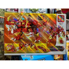 Hộp lê gô lắp ghép 2in1 mô hình Robot và khủng long bạo chúa 807