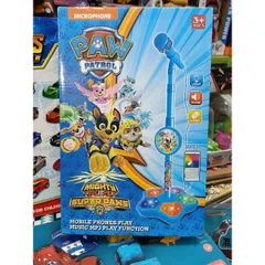 MIC hát MICROPHONE PAW PATROL cao 100cm, có nhạc và đèn phát sáng 5356 (có pin đi kèm)