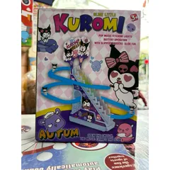 Hộp đồ chơi KUROMI nhảy bậc thang và chạy trên đường trượt, có nhạc và đèn phát sáng 2021-17 (tặng kèm pin)