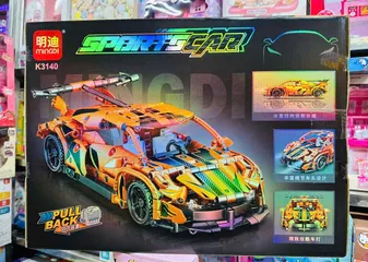 MINGDI Đồ chơi lắp ráp xe ô tô thể thao Sport Car chạy bằng đà pull back K3140 tỷ lệ 1/18 gồm 516 mảnh ghép