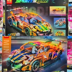 MINGDI Đồ chơi lắp ráp xe ô tô thể thao Sport Car chạy bằng đà pull back K3140 tỷ lệ 1/18 gồm 516 mảnh ghép