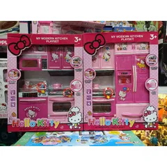 Hộp Tủ Bếp Nấu Ăn Hello Kitty Có Nhạc và Đèn Phát Sáng 8921 - Đồ Chơi Vui Nhộn Cho Trẻ Em