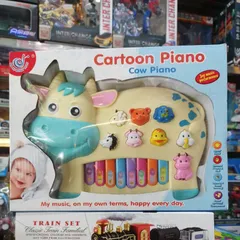 Hộp Đàn Piano Hình Con Bò Sữa Đáng Yêu COW PIANO - Đồ Chơi Giáo Dục Có Nhạc và Đèn LED, Tặng Kèm Pin, Màu Sắc Ngẫu Nhiên