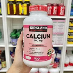 Viên uống bổ sung Canxi Kirkland Calcium 600mg và Vitamin D3 500 viên