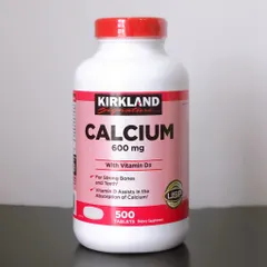 Viên uống bổ sung Canxi Kirkland Calcium 600mg và Vitamin D3 500 viên