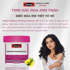 Tinh dầu hoa anh thảo Swisse Evening Primrose Oil của Úc 200 viên