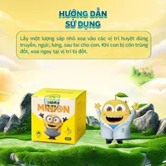 Sáp Ấm Minion Giữ Ấm Cơ Thể Cho Bé - Chống Khô Da, Hỗ Trợ Viêm Đường Hô Hấp, An Toàn Từ Thiên Nhiên