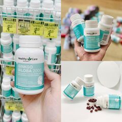 Viên uống Ginkgo Biloba Healthy Care Úc 2000mg 239926