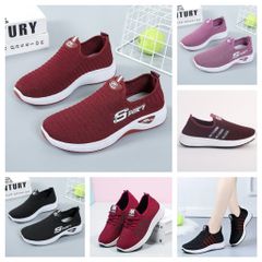 Giày Thể Thao Nữ Dây Buộc Sport 4 Màu Đế 3cm - Giày Đi Bộ, Đánh Bóng Chuyền, Thể Dục Năng Động