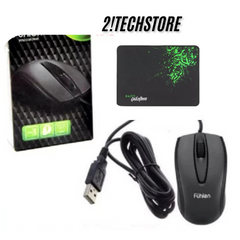 Chuột Fuhlen L102 Quang Học Ergonomic + Lót Chuột Razer - Chuột Gaming Chất Lượng Cao, Tương Thích Đa Nền Tảng, BH 12 Tháng