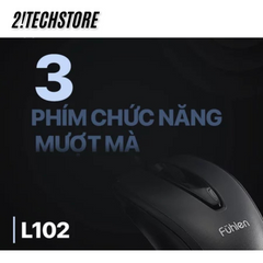 Chuột Fuhlen L102 Quang Học Ergonomic + Lót Chuột Razer - Chuột Gaming Chất Lượng Cao, Tương Thích Đa Nền Tảng, BH 12 Tháng