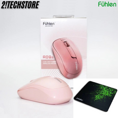 Chuột Không Dây Fuhlen A09B (HỒNG) Ergonomic - 2.4GHz, 1000DPI, Bảo Hành 12 Tháng, Lót Razer - Phụ Kiện Máy Tính Chất Lượng Cao