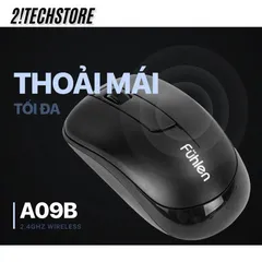 Chuột Không Dây Fuhlen A09B - Ergonomic, 2.4GHz, 1000DPI, Kết Nối Ổn Định, Tiết Kiệm Pin, Phụ Kiện Máy Tính Chất Lượng Hàng Đầu