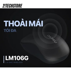 Chuột Không Dây DareU LM106G Gaming + Lót Razer - 1200 DPI, Thiết Kế Ergonomic, Đèn LED RGB Tùy Chỉnh, BH 12 Tháng