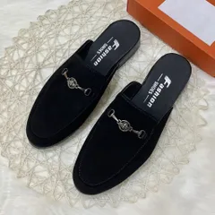 Giày Sục Nam Da Nỉ Đen Đính Khuyên - Phong Cách Lịch Sự Dễ Phối Đồ, Giày Dẹp Cao Cấp Thời Trang Nam