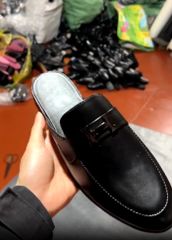 Giày Sục Nam Thời Trang Logo Chữ Hờ - Phong Cách Quý Ông Sang Trọng, Lịch Lãm - Giày Da Nam Cao Cấp