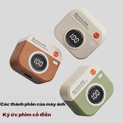 Tai Nghe Bluetooth Không Dây Hình Camera Cổ Điển TWS True In-Ear ENC - Giảm Tiếng Ồn, Màn Hình LED Cảm Ứng, Âm Thanh Sống Động