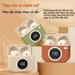 Tai Nghe Bluetooth Không Dây Hình Camera Cổ Điển TWS True In-Ear ENC - Giảm Tiếng Ồn, Màn Hình LED Cảm Ứng, Âm Thanh Sống Động