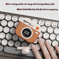 Tai Nghe Bluetooth Không Dây Hình Camera Cổ Điển TWS True In-Ear ENC - Giảm Tiếng Ồn, Màn Hình LED Cảm Ứng, Âm Thanh Sống Động