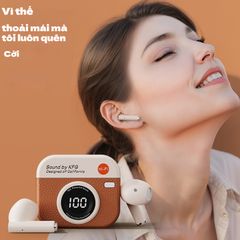 Tai Nghe Bluetooth Không Dây Hình Camera Cổ Điển TWS True In-Ear ENC - Giảm Tiếng Ồn, Màn Hình LED Cảm Ứng, Âm Thanh Sống Động