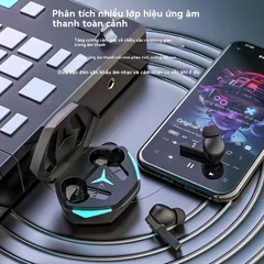 Tai Nghe Không Dây Bluetooth DX22 V5.5 TWS Chơi Game Không Độ Trễ, Chế Độ Âm Nhạc & Micro, Âm Thanh HiFi, Chống Nước