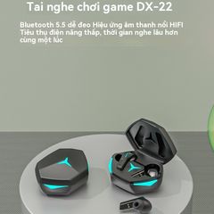 Tai Nghe Không Dây Bluetooth DX22 V5.5 TWS Chơi Game Không Độ Trễ, Chế Độ Âm Nhạc & Micro, Âm Thanh HiFi, Chống Nước