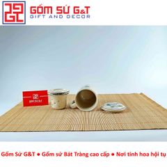 Cốc Lọc Trà Gốm Sứ Họa Tiết Xương Cá - Sang Trọng, Thẩm Mỹ, Quà Tặng Độc Đ đáo cho Người Yêu Trà