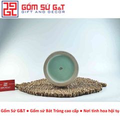 Lọ Hoa Gốm Sứ Đẹp Dáng Chân Váy Vẽ Bạch Liên - Trang Trí Nội Thất Sang Trọng