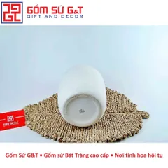 Lọ Hoa Đèn Lồng Gốm Sứ Vẽ Đào Hồng - Trang Trí Nhà Cửa Sang Trọng và Độc Đáo