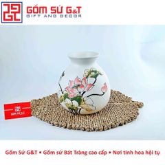 Lọ Hoa Gốm Sứ Vẽ Sen - Phong Thủy Tạo Điểm Nhấn Thẩm Mỹ Cho Không Gian Sống