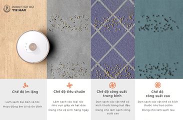 Robot Hút Bụi Lau Nhà Thông Minh Fuji Luxury T12 Max - Màu Đen, Công Nghệ TrueMapping, Điều Khiển Giọng Nói, Tiết Kiệm Thời Gian Dọn Dẹp