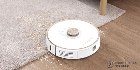 Robot Hút Bụi Lau Nhà Thông Minh Fuji Luxury T12 Max - Màu Đen, Công Nghệ TrueMapping, Điều Khiển Giọng Nói, Tiết Kiệm Thời Gian Dọn Dẹp