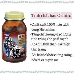 Viên uống tinh chất hàu tươi Orihiro Nhật Bản - Hỗ trợ tăng cường sinh lực nam giới, 120 viên bổ sung kẽm và vitamin B