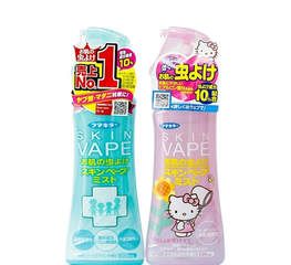 Xịt chống muỗi Skin Vape Nhật Bản 200ml - Hương đào hồng hoặc chanh xanh - An toàn cho da trẻ em, hiệu quả xua đuổi muỗi