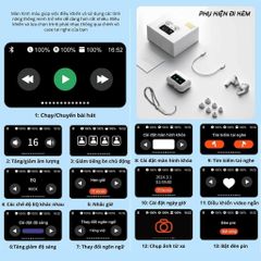 Tai nghe Bluetooth A9 Pro - Chống ồn ANC, Màn hình LED, Kháng nước IPX5, EQ Cân bằng âm thanh, Thiết kế in-ear tiện lợi